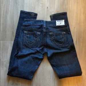 True religion skinny jeans dark wash